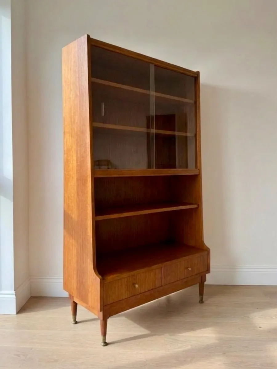 Mid Century Teak Display Cabinet / Bookcase - Image 2