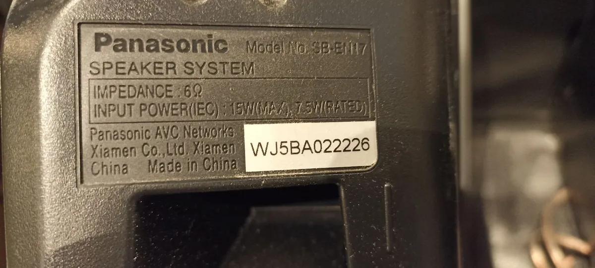 Pair of Small Panasonic Speakers - Image 2