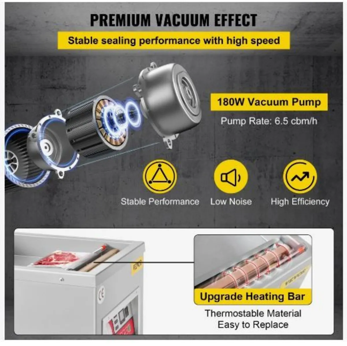 Chamber Vacuum Sealer, 260W Sealing Power - Image 2