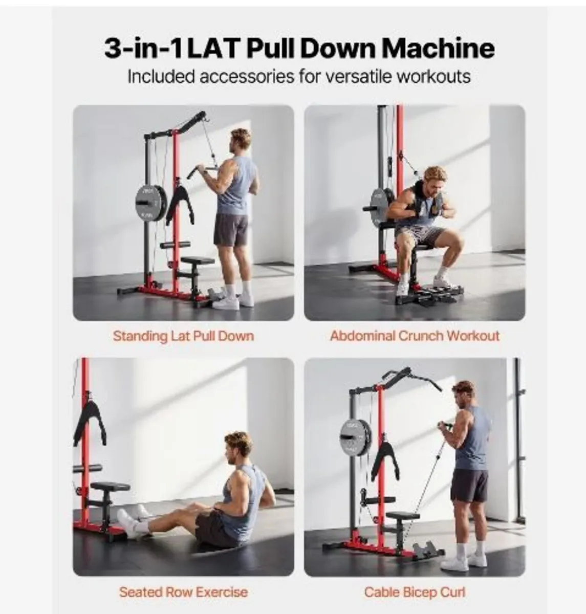 LAT Pull Down Machine, 3-in-1 Row Cable Machine - Image 2