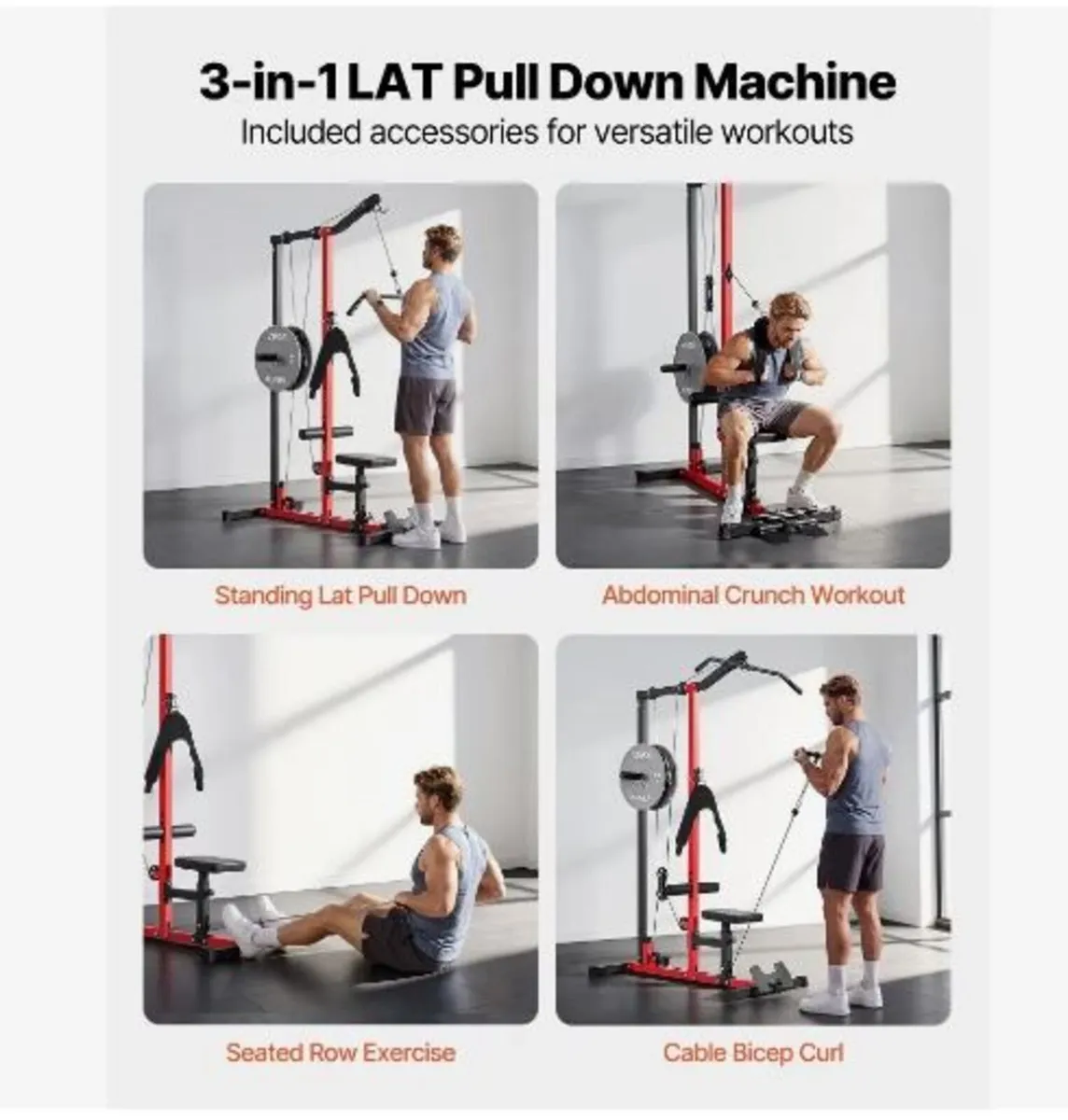 LAT Pull Down Machine, 3-in-1 Row Cable Machine - Image 3