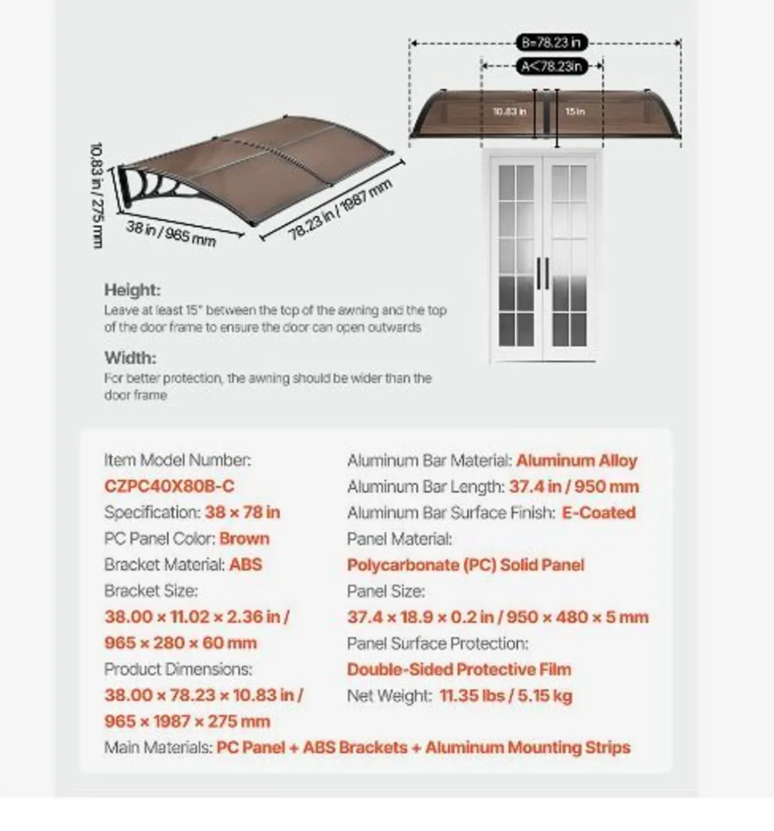 Awnings for Door Entrance - Image 4