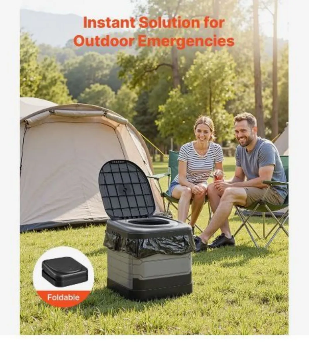 Portable Toilet, 150 kg Load Capacity - Image 3