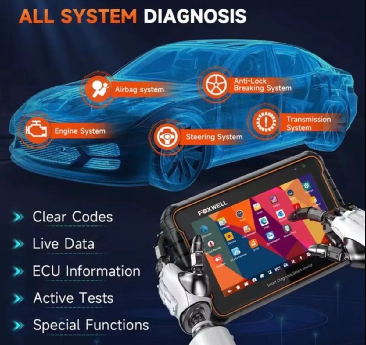 Foxwell GT60 OBD2 professional Scanner 24+ Reset - Image 3