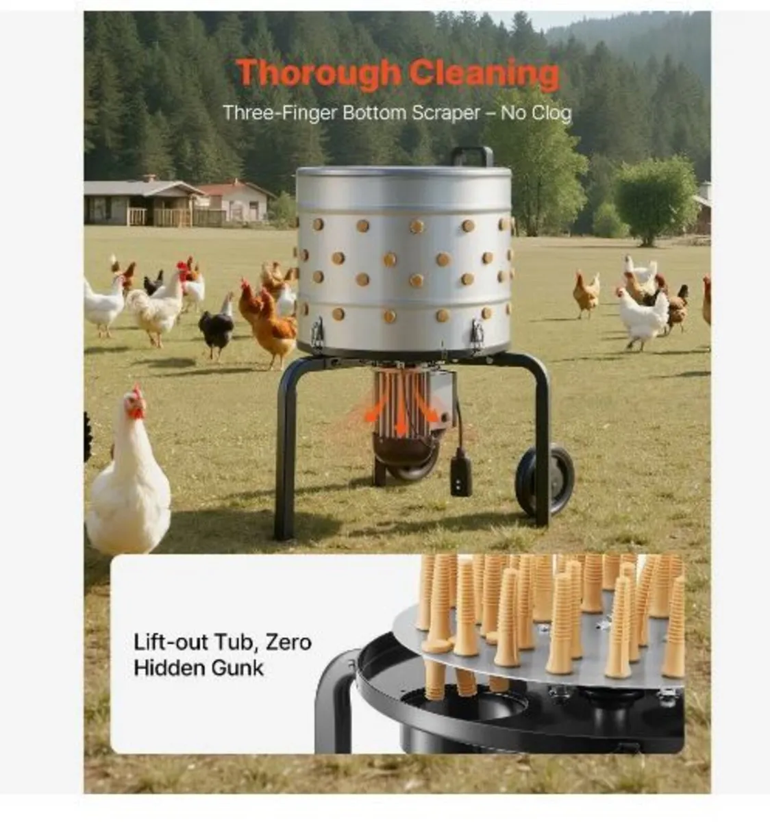 Chicken Plucker Machine, 500mm Drum - Image 2