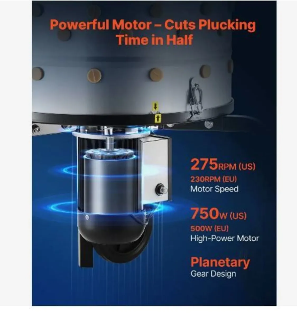 Chicken Plucker Machine, 500mm Drum - Image 4