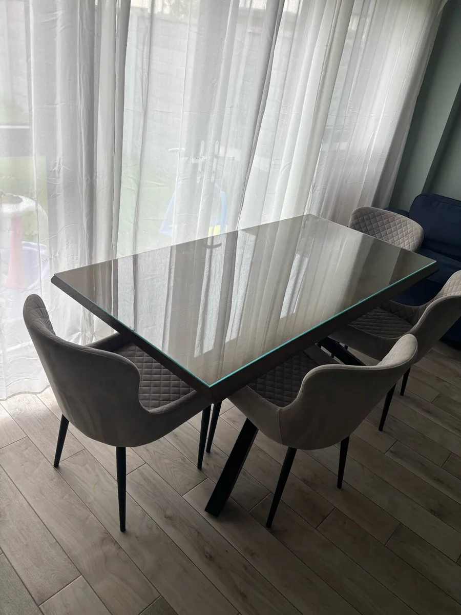 180cm Smoked Oak Dining Table - Image 3