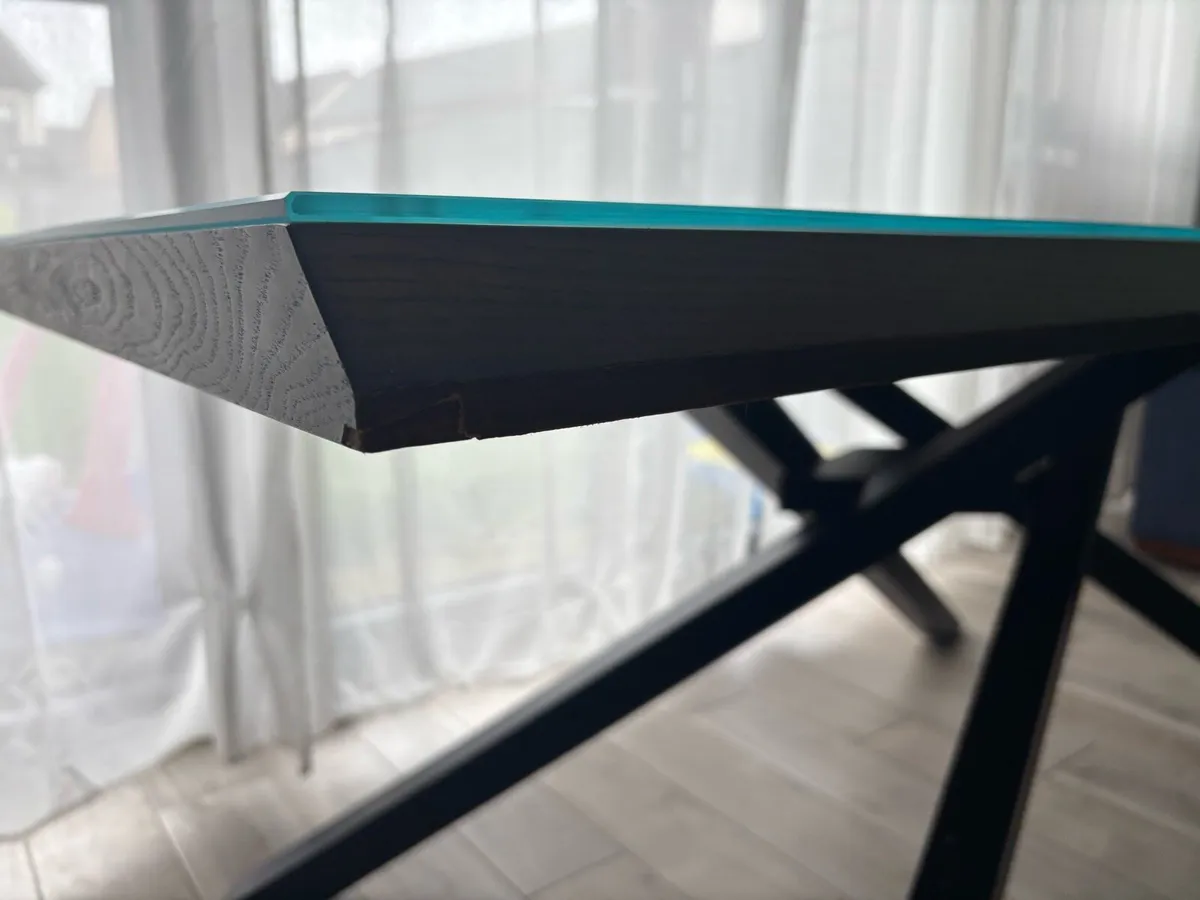 180cm Smoked Oak Dining Table - Image 4