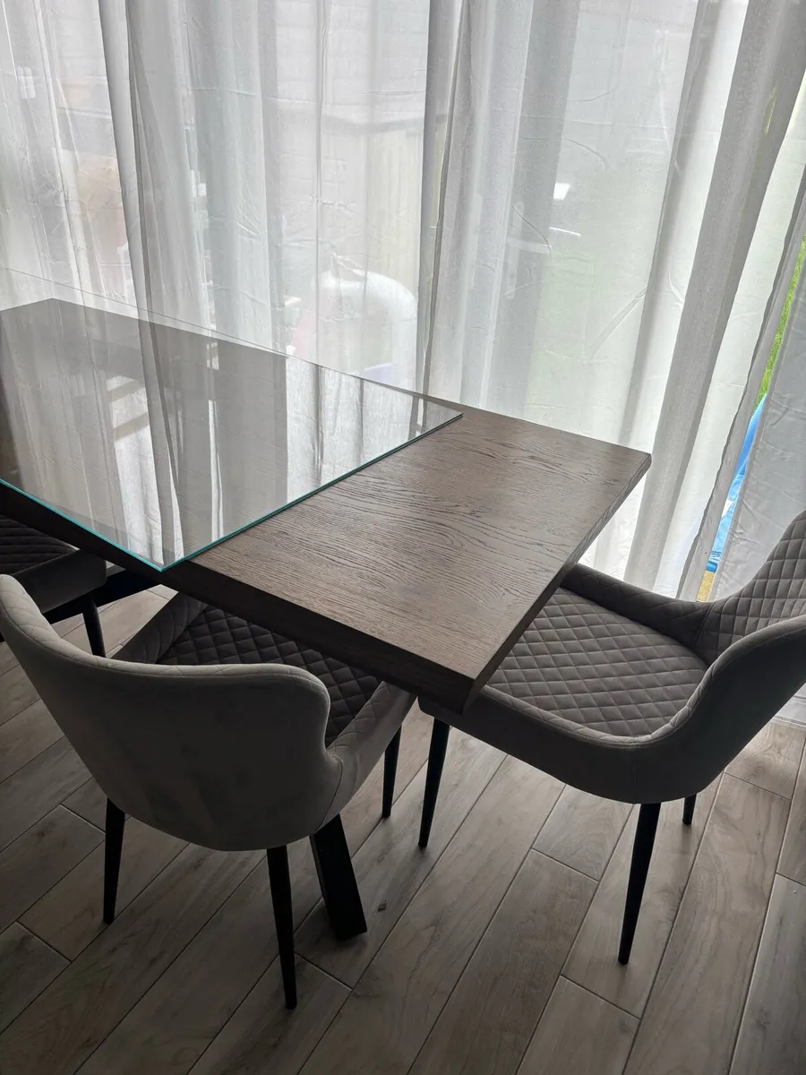 180cm Smoked Oak Dining Table - Image 2