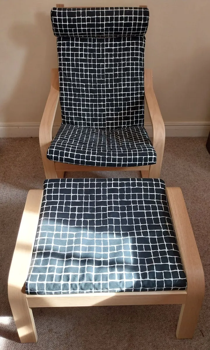 Armchair & Footstool - Image 1