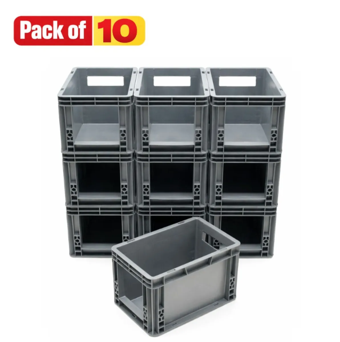 10x open front 7L storage boxes