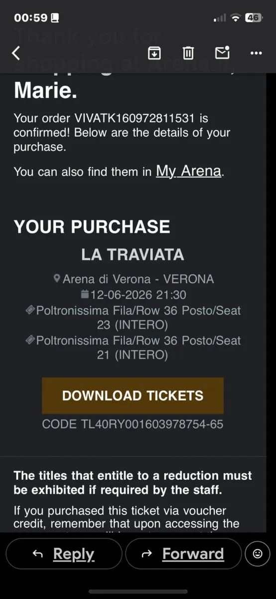 Opera  Tickets Verona