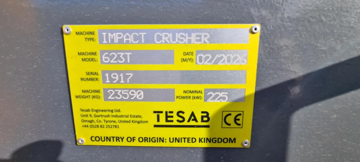 TESAB 623T (NEW MODEL) IMPACT CRUSHER FOR SALE - Image 2