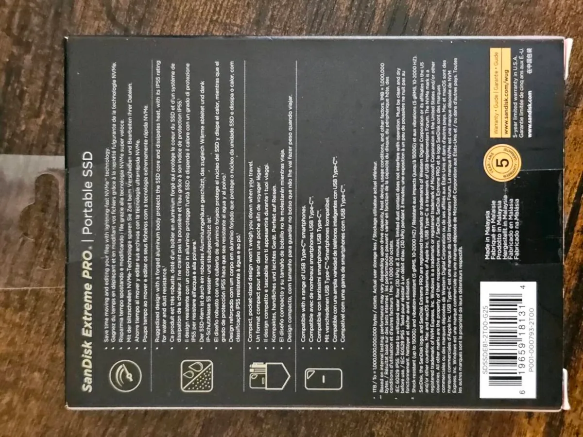 SSD SanDisk Extreme PRO (Unopened) - Image 2