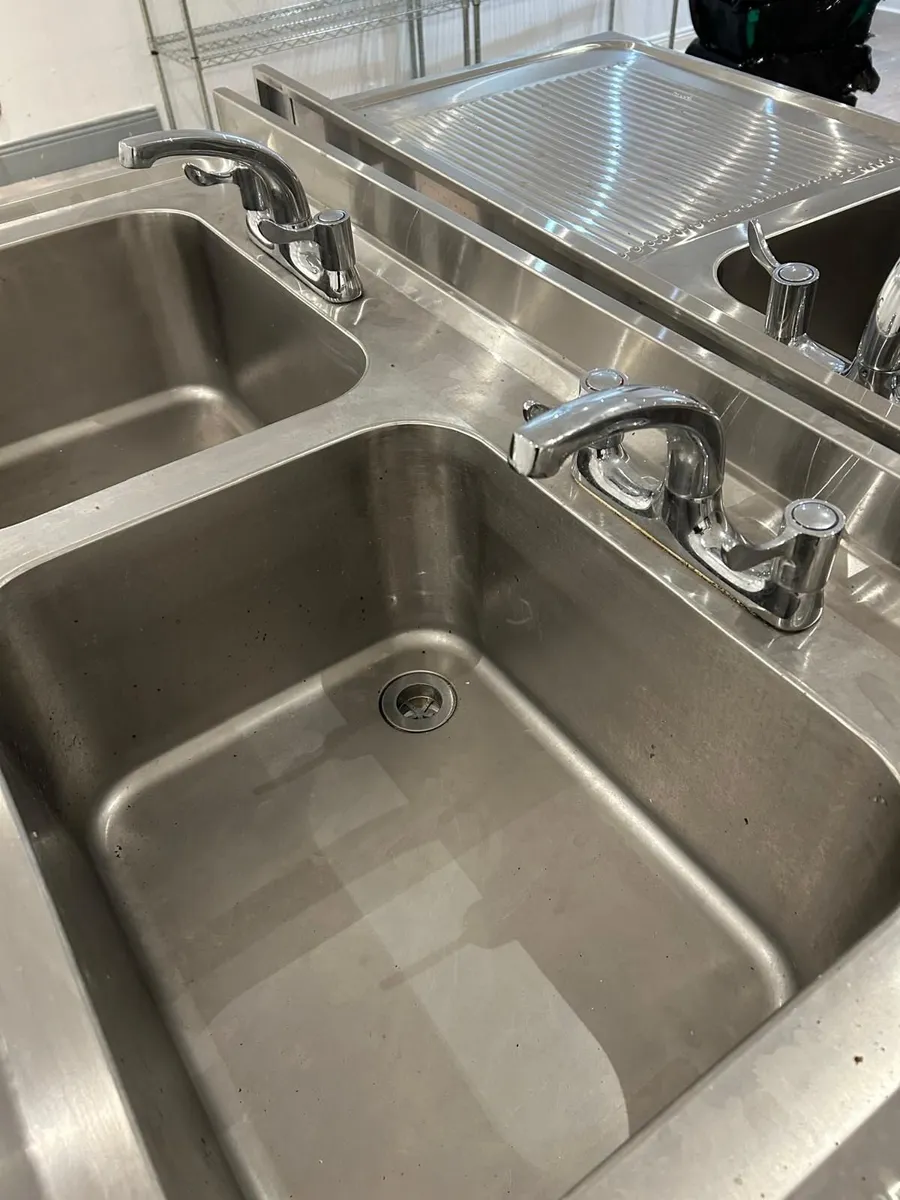 Staneless steel cabbinet double sink unit - Image 2