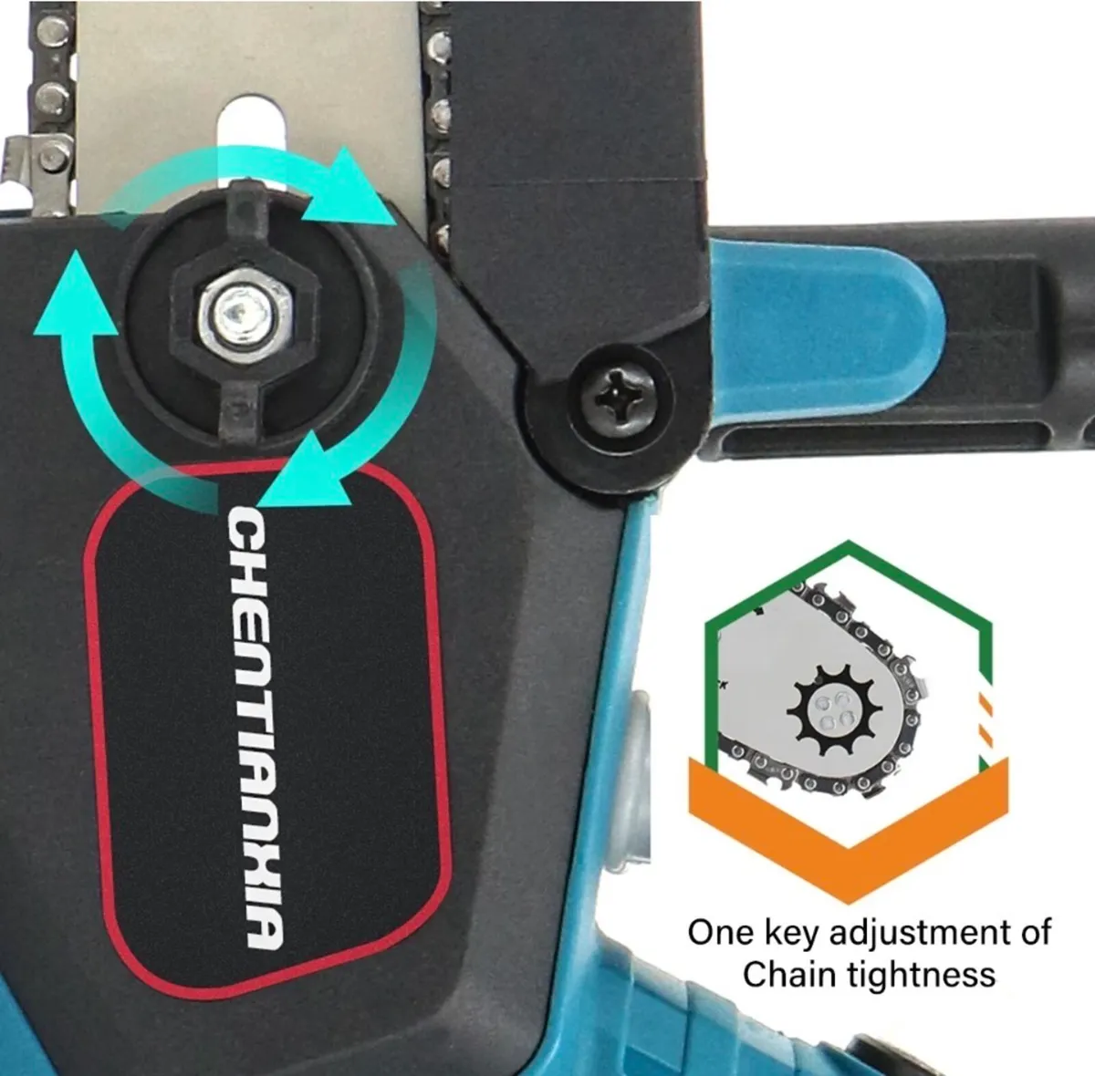 10” Mini Chainsaw Cordless & 2 Batteries NEW - Image 2