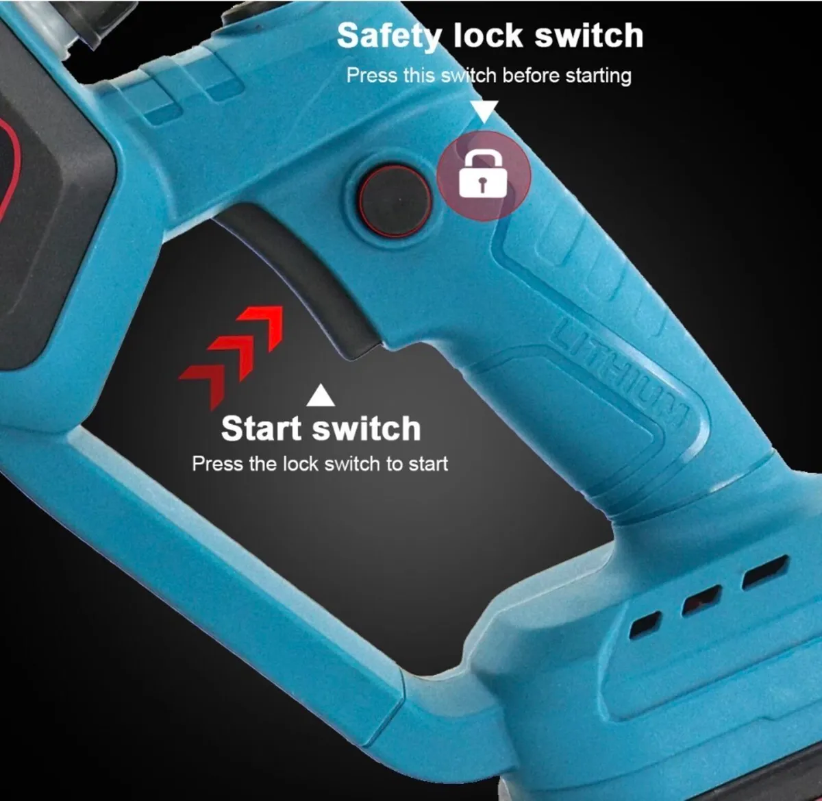 10” Mini Chainsaw Cordless & 2 Batteries NEW - Image 4