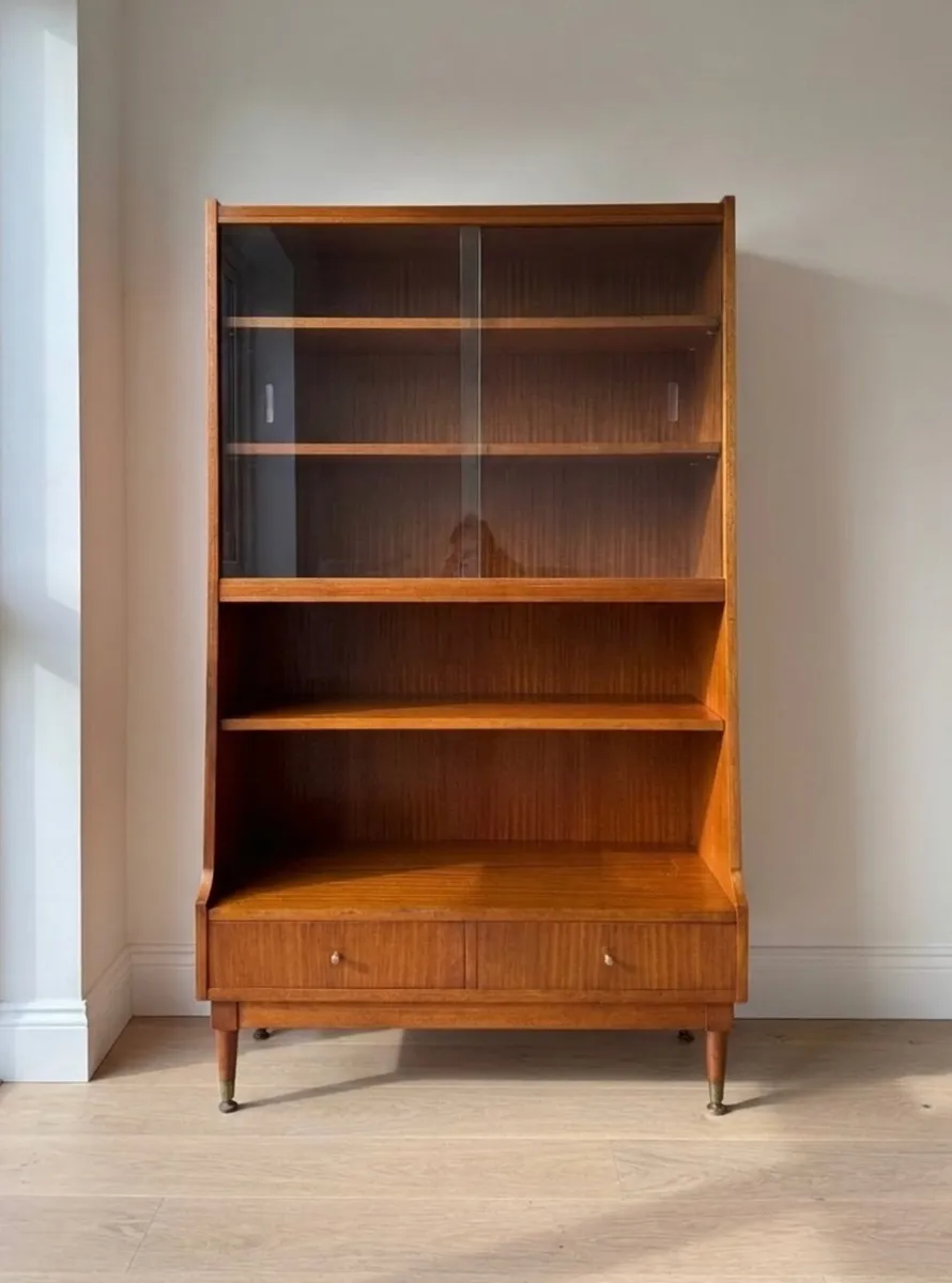Mid Century Teak Display Cabinet / Bookcase - Image 1