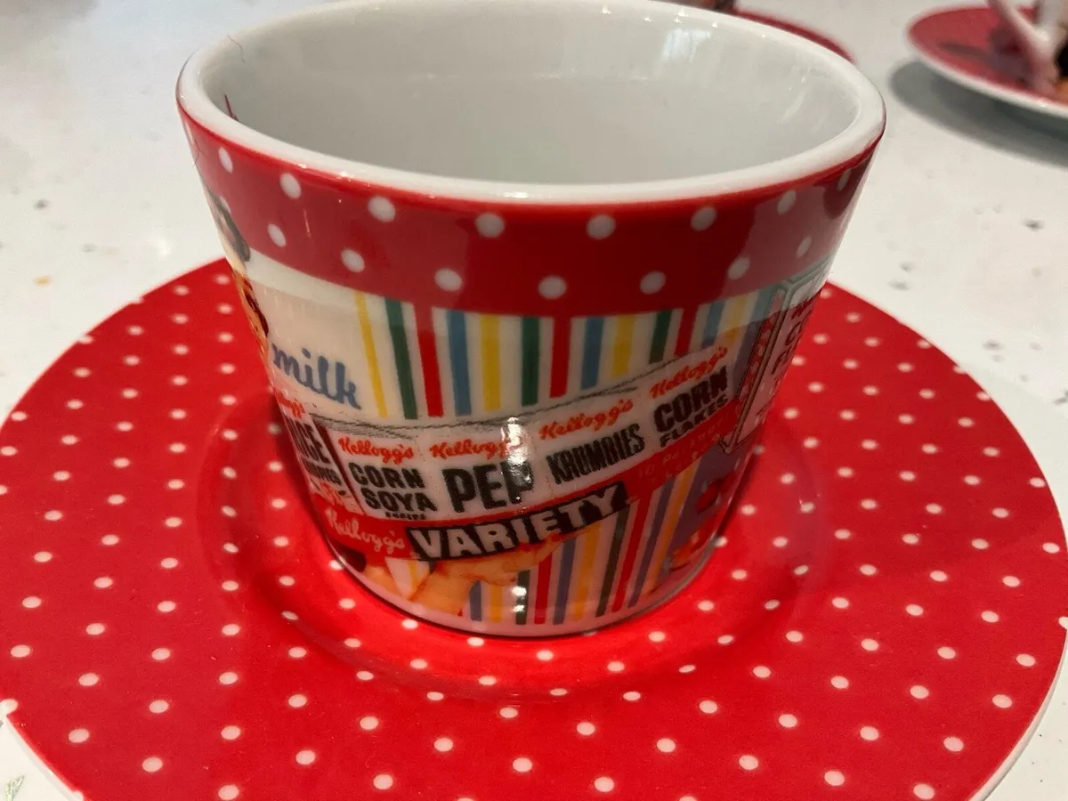 Set of Vintage Kelloggs Cups/Saucers x 4 - Image 4