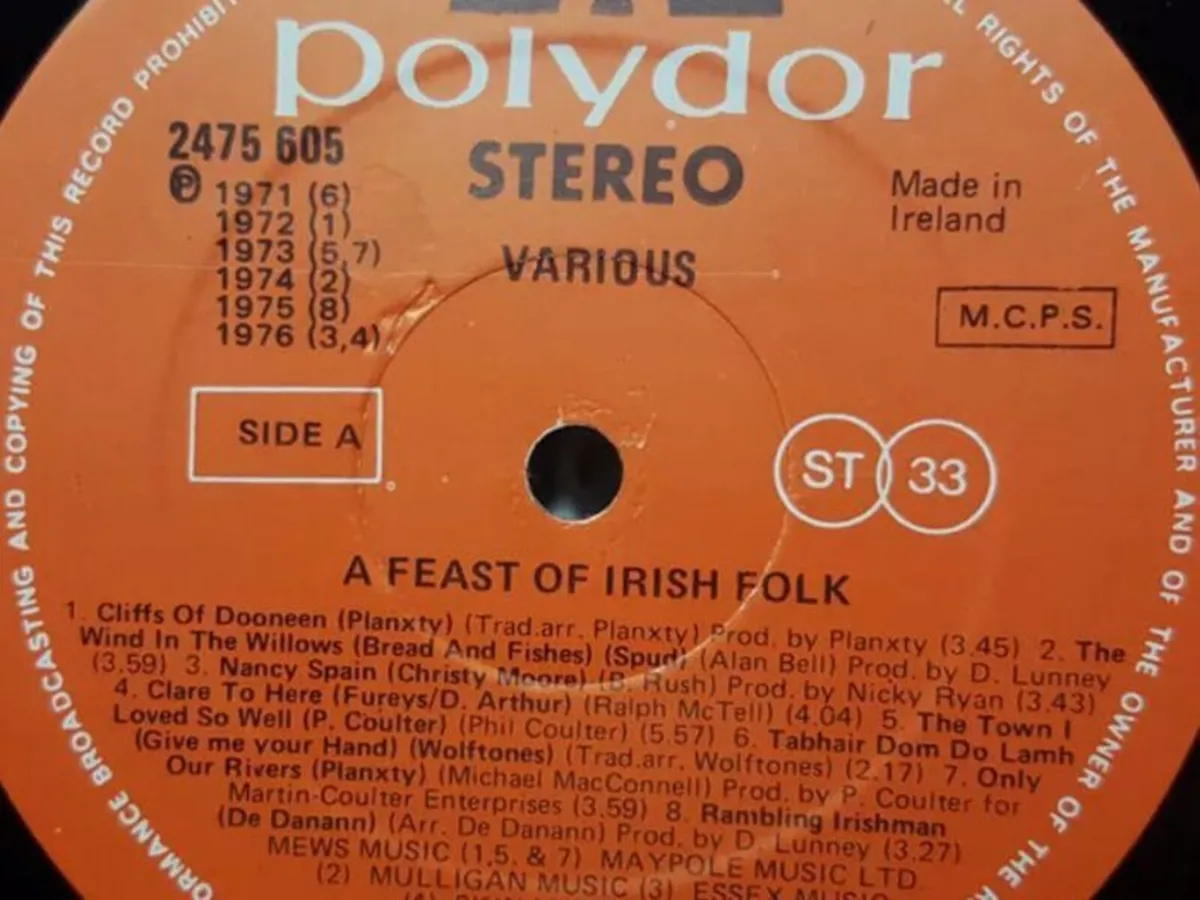 A Feast of Irish Folk Various LP - Image 4