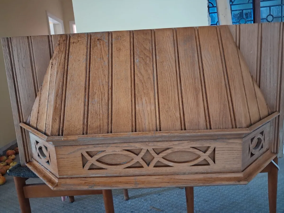 Hand Crafted Oak Canopy Hood for Extractor Fan - Image 1