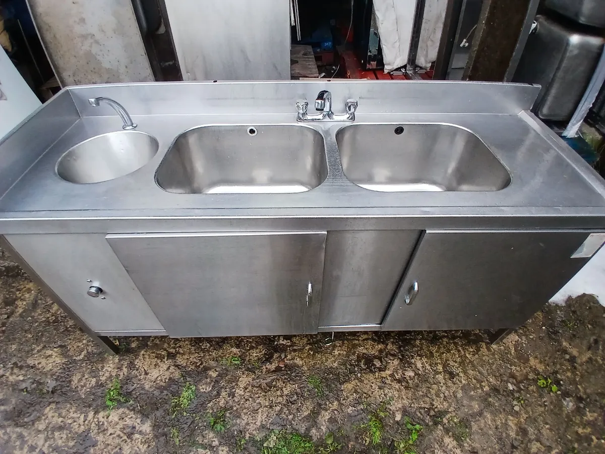 Staneless steel cabbinet double sink - Image 4