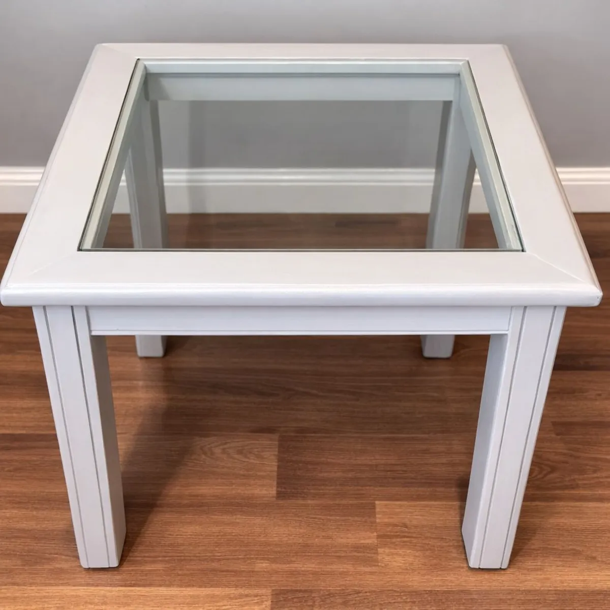 Coffee Table & Matching Side Table – Wood & Glass - Image 3