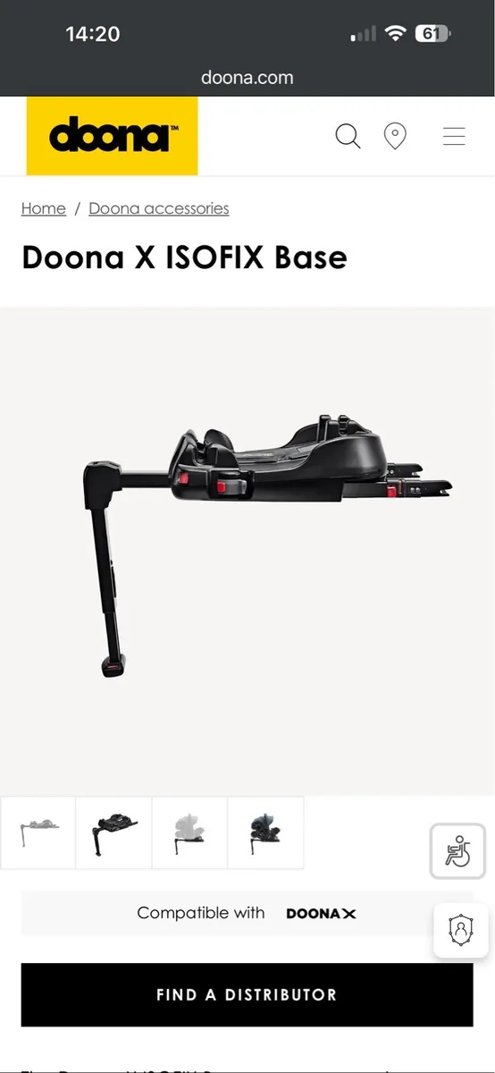 Doona X lsofix Base for Doona X Carseat Stroller. - Image 3