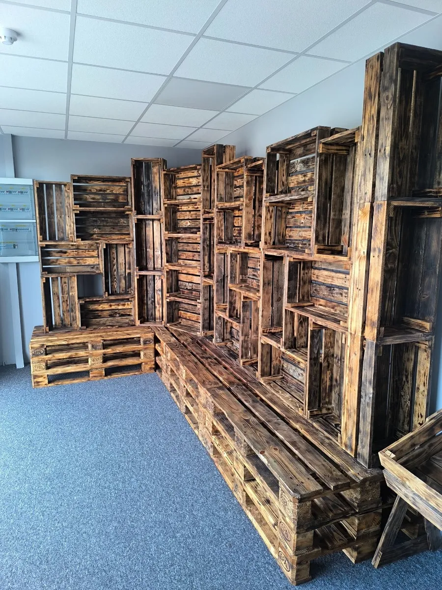 Rustic Torched Wooden Crates – €15 Each - Image 4