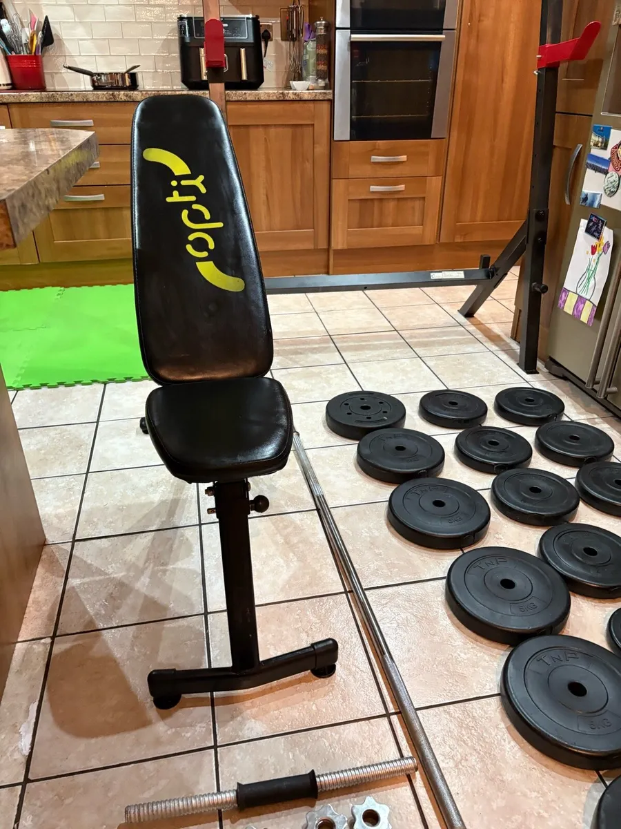 MULTI ANGLE GYM BENCH, SQUAT RACK, WEIGHTS, BARS! - Image 3