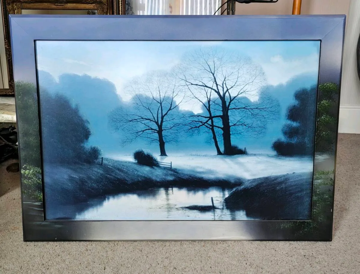 Large Framed Landscape Wall Art - Image 1