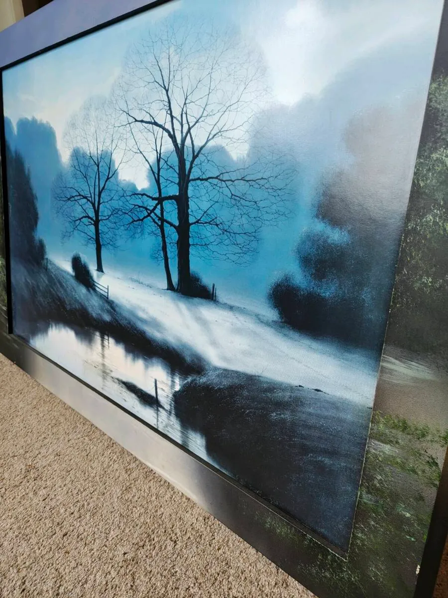 Large Framed Landscape Wall Art - Image 3
