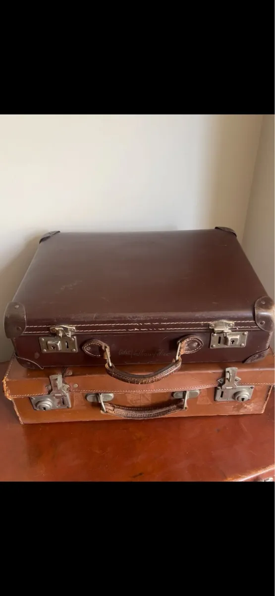 Two vintage suit cases