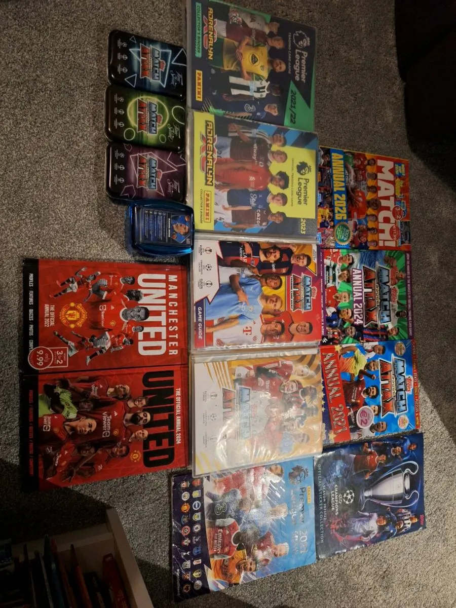 Match Attax and Premier League cards and books