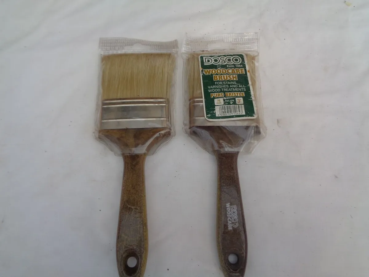 Dosco Wood Care Paint Brushes x 2 for Sale - Image 2
