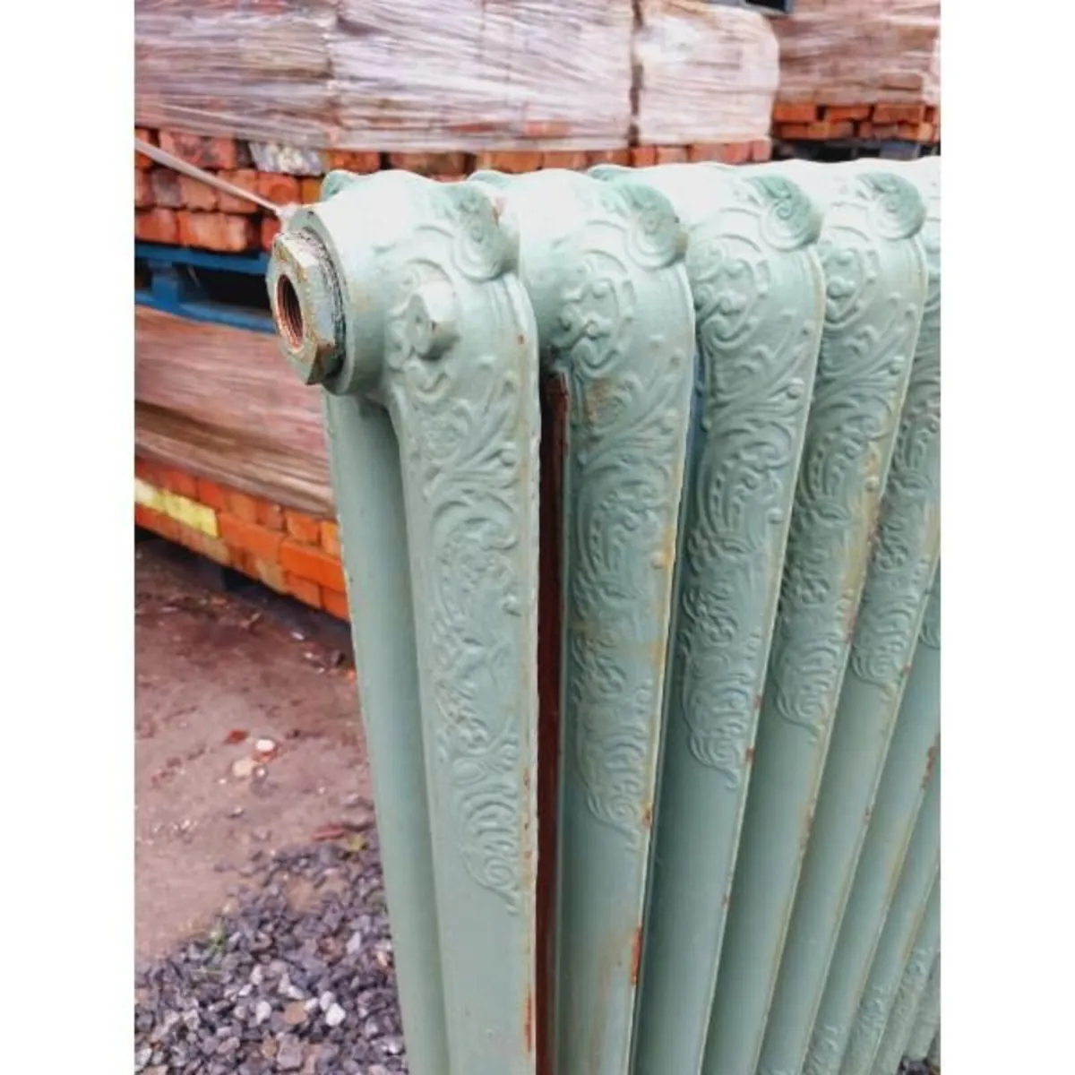 Cast Iron Radiator – Large Green Ornate- KAS479 - Image 2