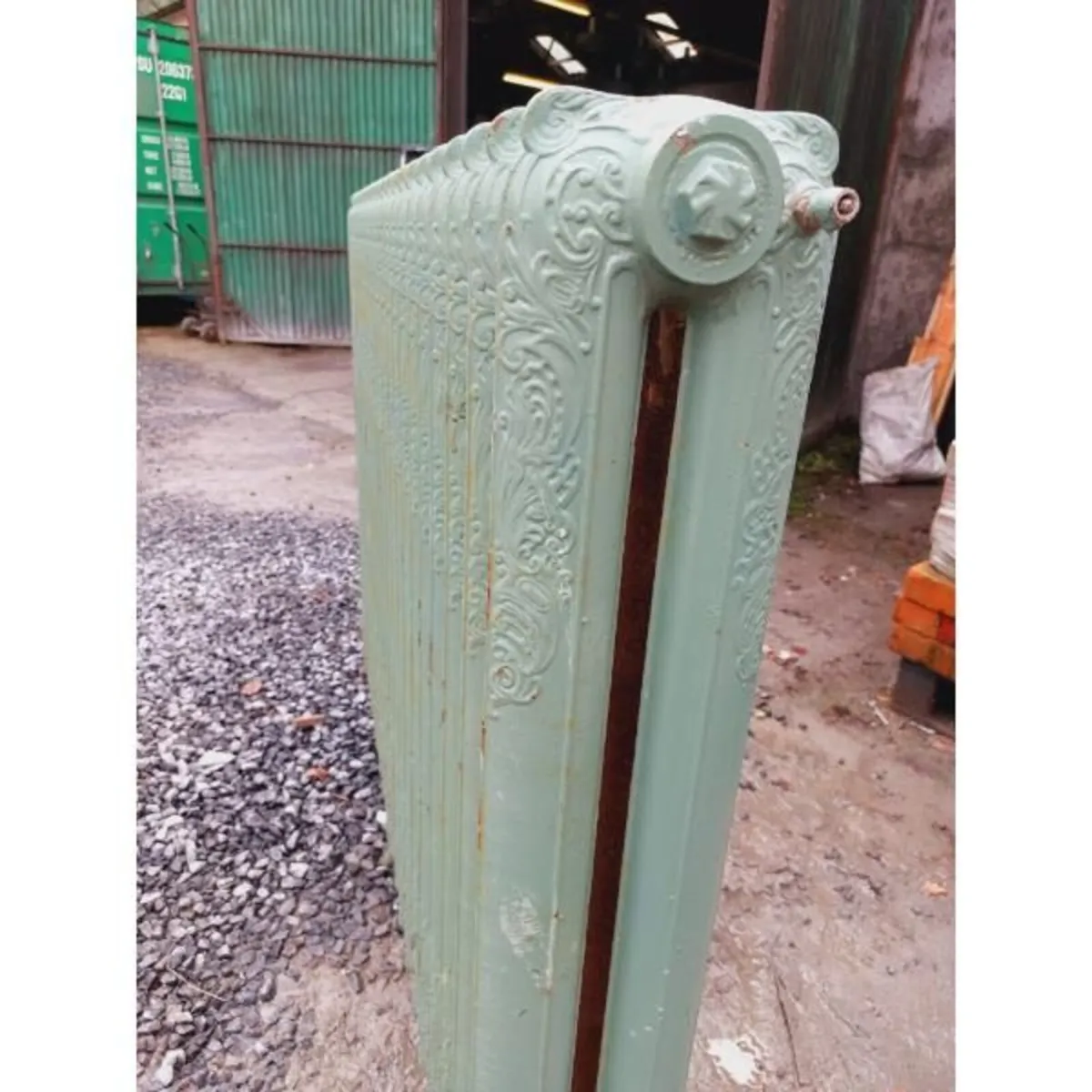 Cast Iron Radiator – Large Green Ornate- KAS479 - Image 3