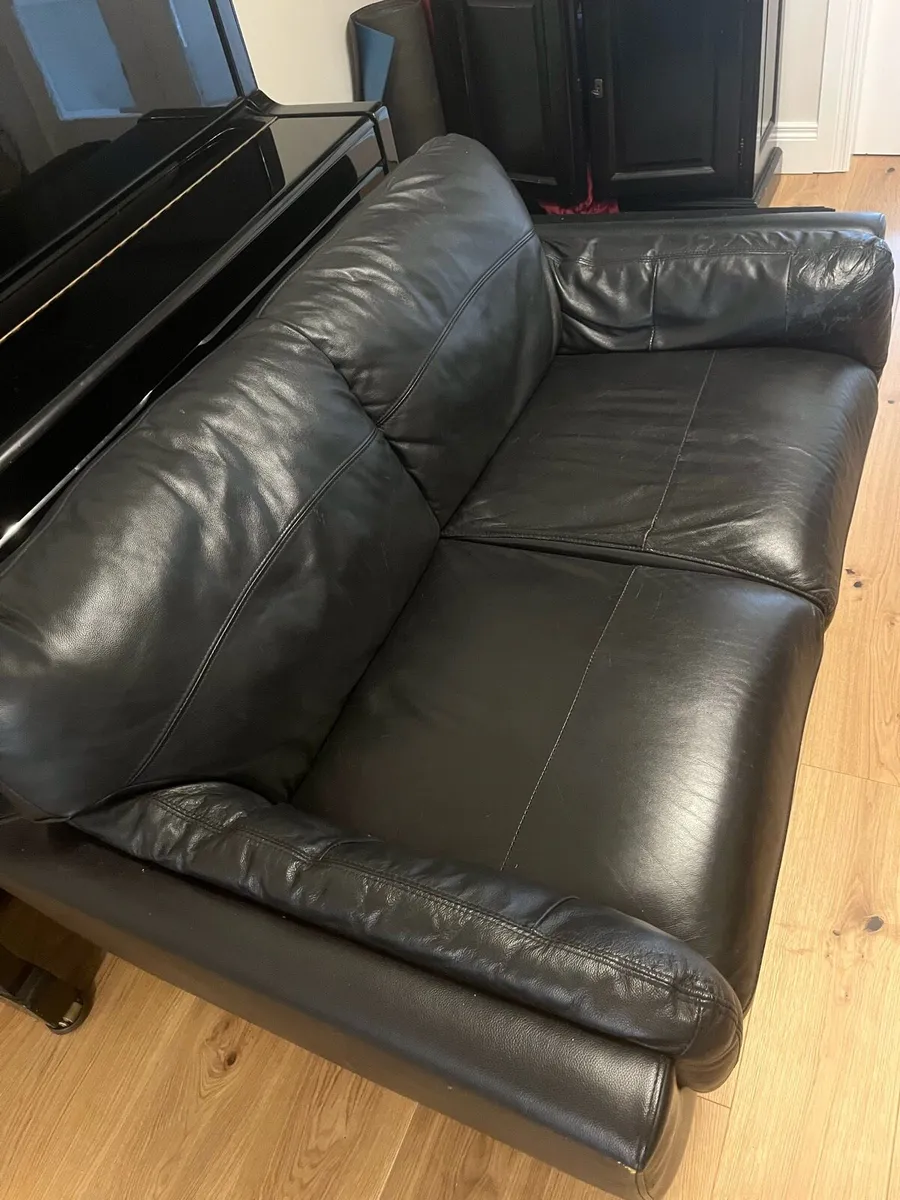 FREE Small leather two-seater sofa - Image 2