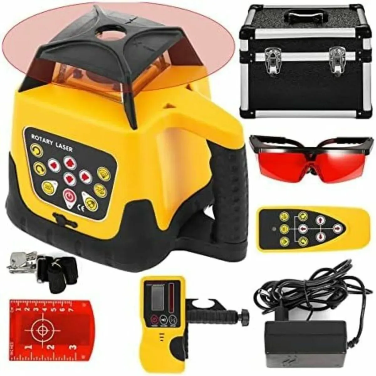 Rotary Laser Level Red Beam Self-Leveling Builder - Image 1