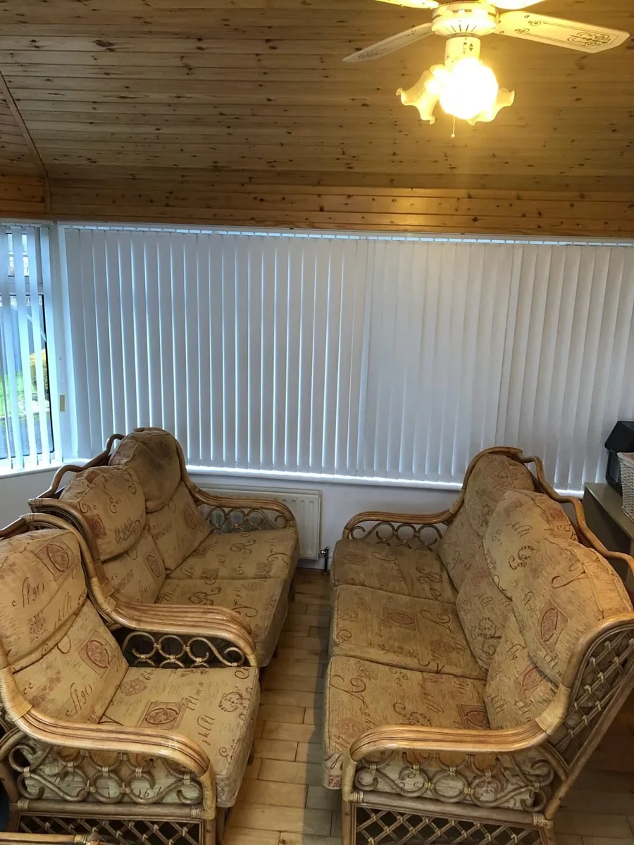 3 piece wicker conservatory set