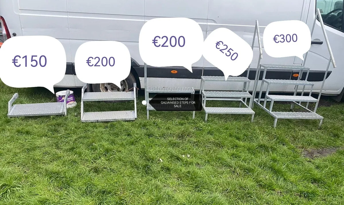 Selection of galvanised steps - Image 1