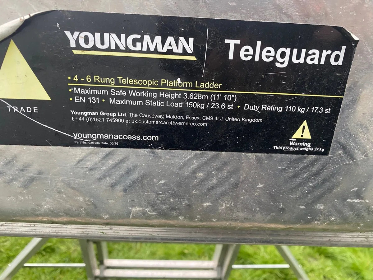 Youngman 4-6 step extendable podium ladder - Image 2
