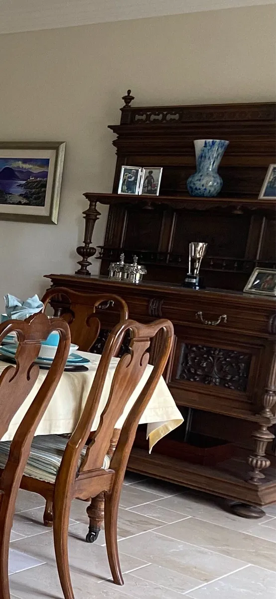 High Sideboard with Marble Top - Image 1