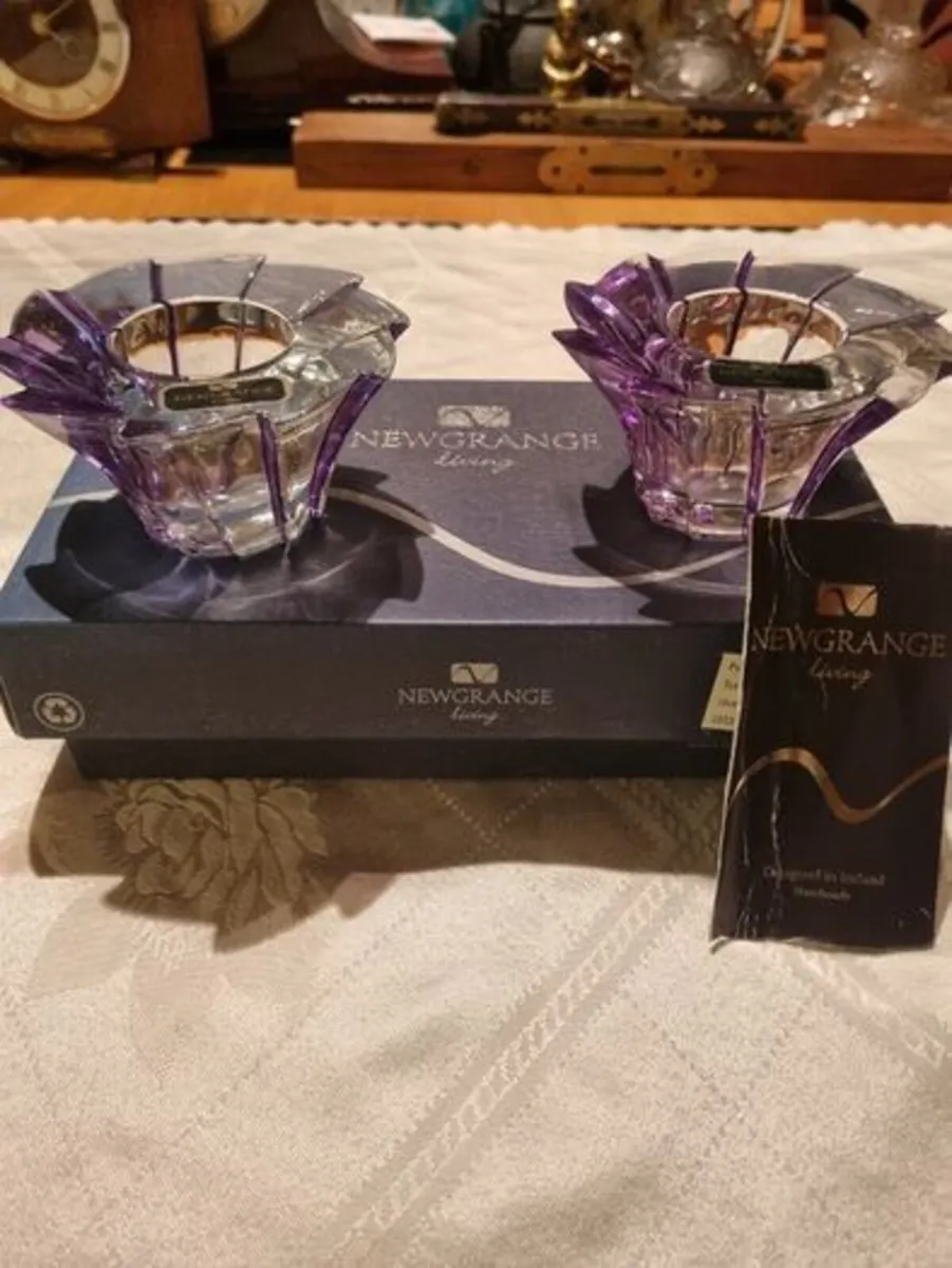 Two crystal candlesticks NEWGRANGE - Image 2