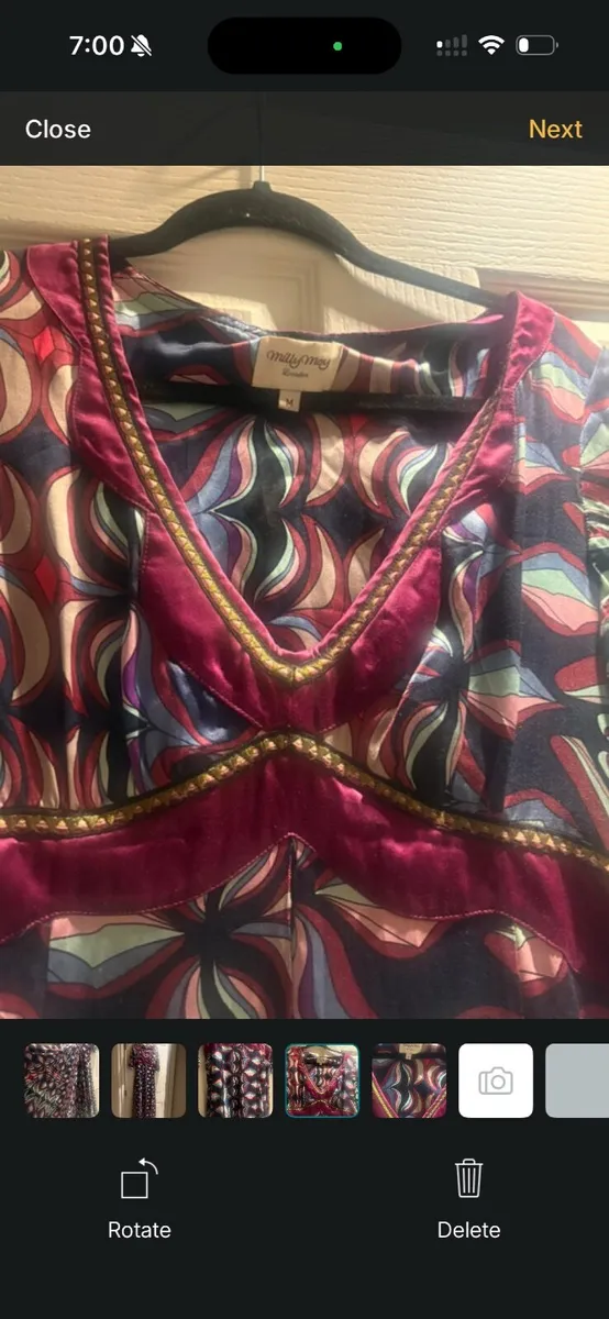 Full length silk dress - Image 4