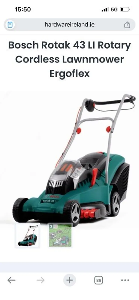 Bosch Rotak 43 LI Ergoflex Cordless Mower - Image 3
