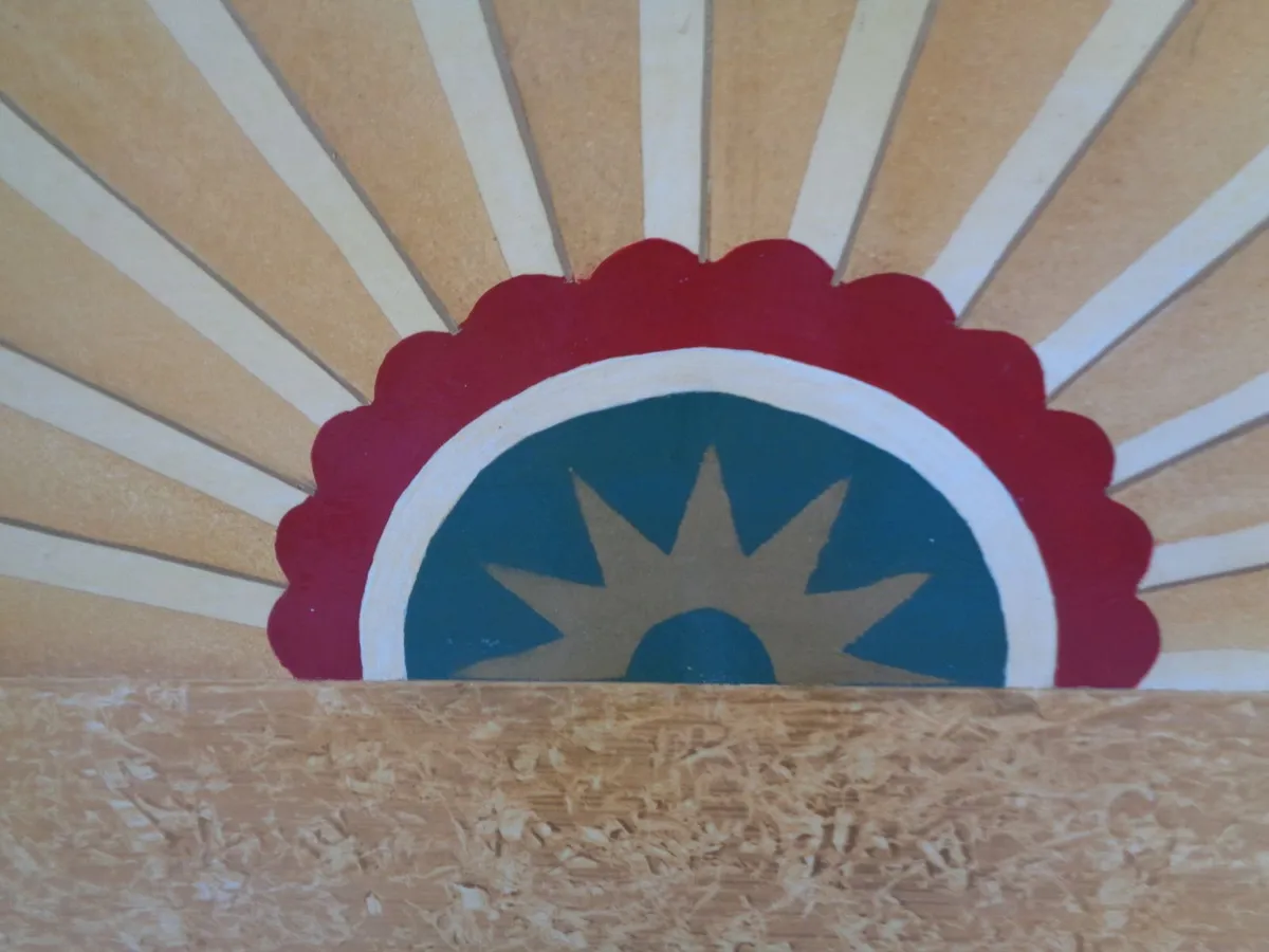 Hand Painted Single Bed Headboard for Sale - Image 4