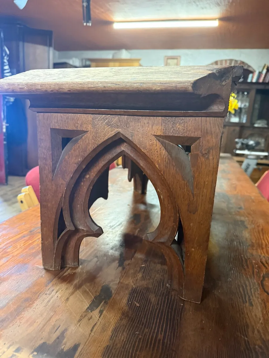 Gothic style piece French Altar antique. - Image 2