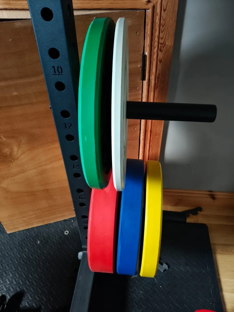 150kg coloured bumper plate weight set - Image 2