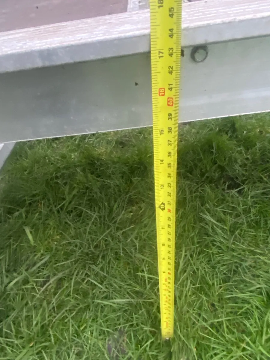 Pair of aluminium trestles with platform - Image 2